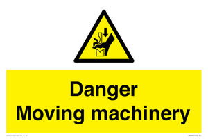 Danger moving machinery